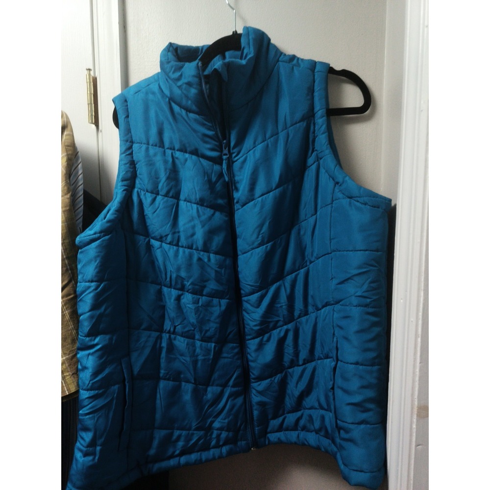 Jason Maxwell Puffer Outerwear Winter Weather Cold Vest- Size 1X -Blue